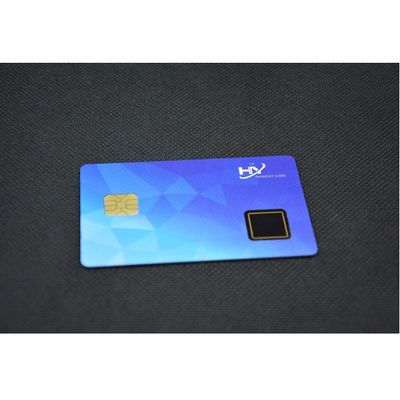 最高レベルの保護指紋のスマート カード1.54インチの生物測定の支払カード
